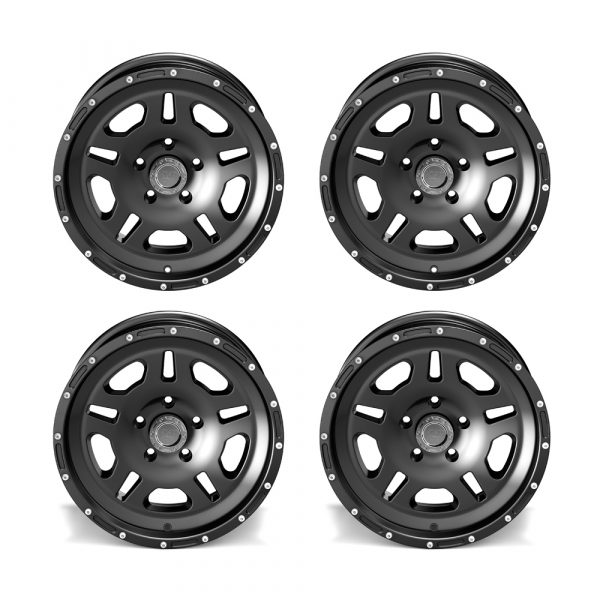 4x ASP Alloys Alufelgen Set 1440 schwarz 8,5x17 ET +10 mit TÜV Gutachten