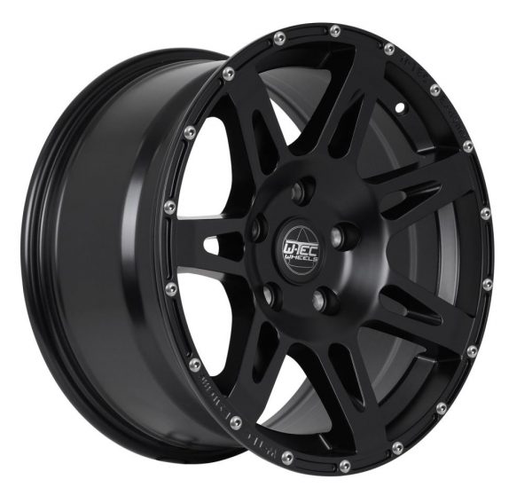1X ALUFELGE W-TEC EXTREME "BLACK EDITION" MIT NIETEN 8,5X17 ET+30 PASSEND FÜR JEEP WRANGLER JL (2018-) – Bild 2