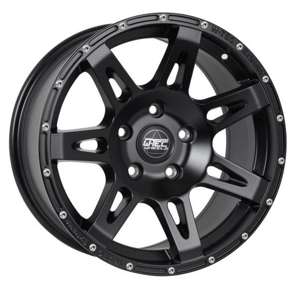 1X ALUFELGE W-TEC EXTREME "BLACK EDITION" MIT NIETEN 8,5X17 ET+30 PASSEND FÜR JEEP WRANGLER JL (2018-)